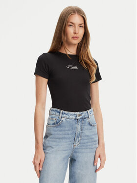 Guess Jeans Guess Jeans T-krekls W5YP37 KA0H1 Melns Slim Fit