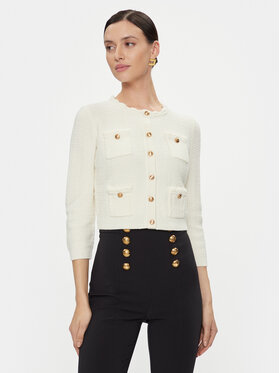 Elisabetta Franchi Elisabetta Franchi Kardigan MK-23S-37E2-V320 Écru Regular Fit