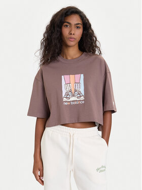 New Balance New Balance T-Shirt WT53904 Καφέ Regular Fit
