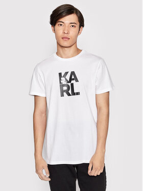 KARL LAGERFELD KARL LAGERFELD T-Shirt Classic KL22MTS01 Biały Regular Fit