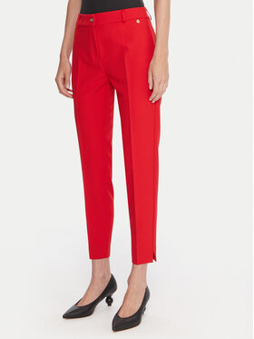 Maryley Maryley Spodnie materiałowe 25IB52Z/M17/43MA Czerwony Regular Fit