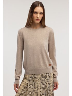 Trussardi Trussardi Sweter M0476001297N006 Kremowy Regular Fit