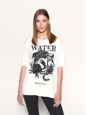 Magda Matyja Magda Matyja T-Shirt MATYJA WATER Biały Oversize
