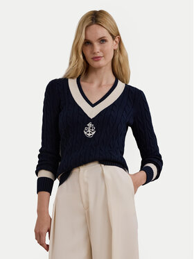 LAUREN RALPH LAUREN LAUREN RALPH LAUREN Sweter 200957479002 Granatowy Regular Fit