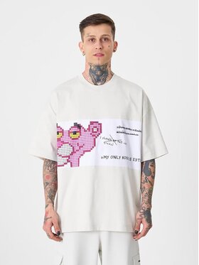 Machinist Machinist T-Shirt Koszulka Z Krótkim Rękawem Oversize Męska Jasna Szara Machinist Pink Panther L Szary Oversize