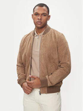 Serge Pariente Serge Pariente Кожено яке M888 Бежов Regular Fit