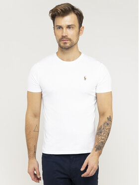Polo Ralph Lauren Polo Ralph Lauren Majica 710740727 Bela Custom Slim Fit