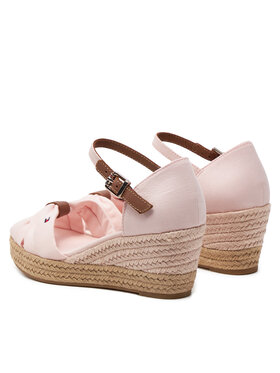 Tommy Hilfiger Espadrile Basic Open Toe Mid Wedge FW0FW04785 Ružičasta