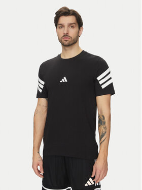 adidas adidas T-krekls Future Icons 3-Stripes JD4877 Melns Regular Fit