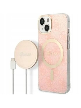 Guess Guess Etui na telefon 4G Metal Gold Logo Różowe złocenie