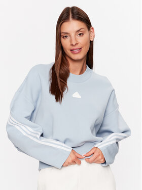adidas adidas Džemperis ar kapuci Future Icons 3-Stripes Sweatshirt IL3056 Zils Loose Fit