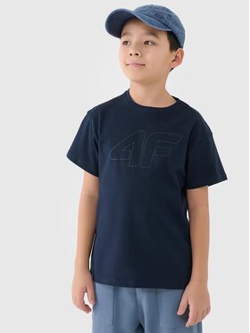 4F 4F T-Shirt 4FJWMM00TTSHM2331 Granatowy Regular Fit