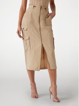 Guess Guess Spódnica 172933 Beżowy Classic Fit