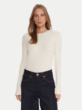 Kontatto Kontatto Sveter 3M0809C Écru Slim Fit