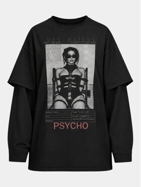 MADE BY SOCIETY MADE BY SOCIETY T-Shirt PSYCHO - T27893 Czarny Basic Fit
