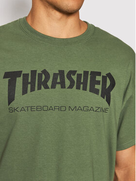 Thrasher Majica Skatemag Zelena Regular Fit