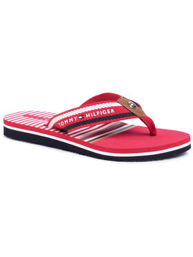 Tommy Hilfiger Tommy Hilfiger Flip-flops Stripy Flap Beach Sandal FW0FW04799 Piros