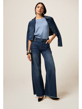 Oltre Oltre Jeans P408R008680N024 Blu Baggy Fit