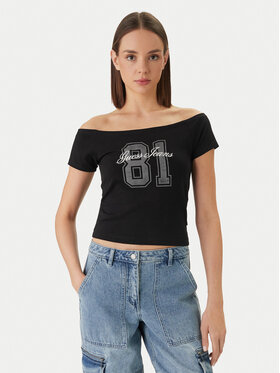 Guess Jeans Guess Jeans T-shirt W6GI07 J1314 Crna Regular Fit