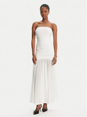 BARDOT BARDOT Sukienka wieczorowa Solana Mesh 59875DB2 Biały Slim Fit
