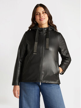 Fiorella Rubino Fiorella Rubino Kurtka z imitacji skóry R344T001201N033 Czarny A-Line Fit