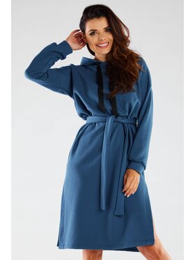 Infinite You Infinite You Úpletové šaty M269 Modrá Basic Fit