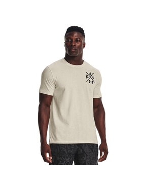 Under Armour Under Armour T-shirt Under Armour Destroy All Miles Tee Beige Slim Fit