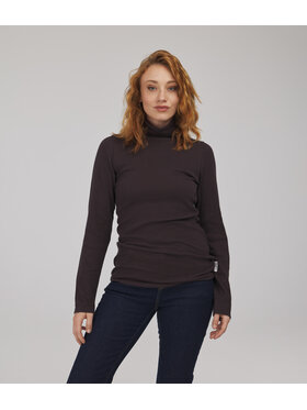 Lee Cooper Lee Cooper T-Shirt MICHELLE Brązowy ciemny Slim Fit