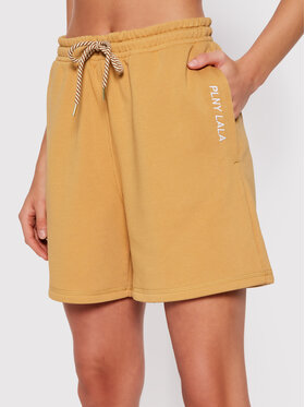 PLNY LALA PLNY LALA Sportske kratke hlače Shorty PL-SI-SH-00005 Smeđa Loose Fit