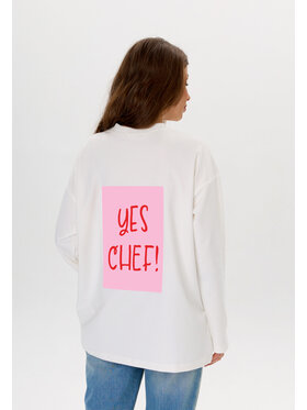 Mirons Mirons Longsleeve Print Biały Oversize