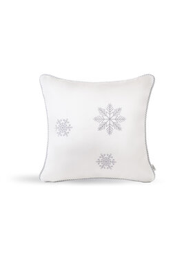 Doram design Doram design Poduszka dekoracyjna Biała poduszka zimowa Snowflake VII 45x45 cm Biały