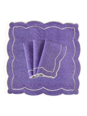 Roseberry Home Roseberry Home Serwetki haftowane Purple Onde Fioletowy