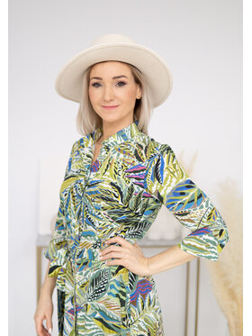Bubala Bubala Sukienka codzienna Safari Zielony Classic Fit
