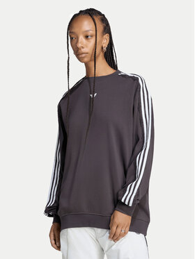 adidas adidas Mikina Lace 3 Stripes Crew LG4253 Hnedá Regular Fit