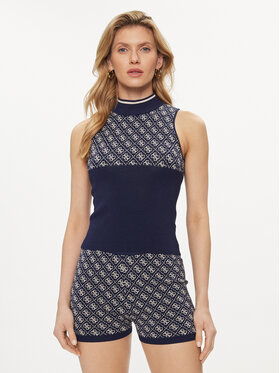 Guess Guess Блуза Lise W3YR26 Z37K0 Тъмносин Regular Fit