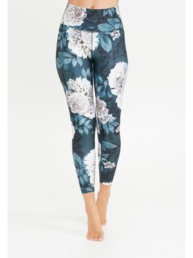 Athlecia Athlecia Legginsy France Print Granatowy Fitted Fit