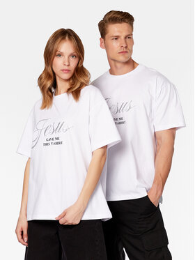 2005 2005 T-Shirt Unisex Jesus Biały Regular Fit