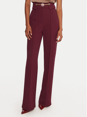 Rinascimento Rinascimento Hlače iz tkanine CFC0126219003 Bordo rdeča Regular Fit