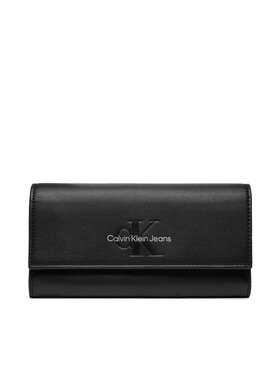 Calvin Klein Jeans Calvin Klein Jeans Didelė Moteriška Piniginė Sculpted Long Fold Mono K60K611484 Juoda