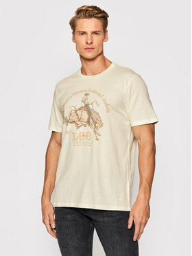 Lee Lee T-Shirt Rider L60VFENQ 112140363 Żółty Regular Fit