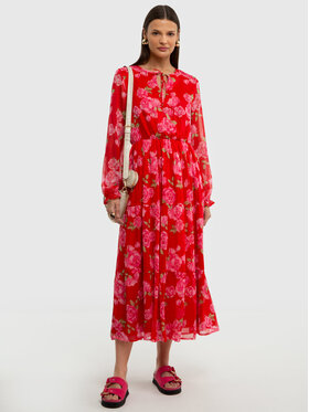 BIG STAR BIG STAR Sukienka codzienna MALINI_603_340 Czerwony Basic Fit