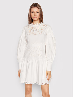 TWINSET TWINSET Sukienka letnia 221TP2732 Biały Regular Fit