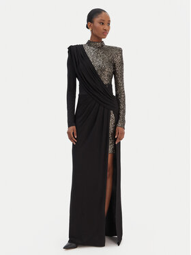 Babylon Babylon Večerné šaty T_S00823 Čierna Slim Fit