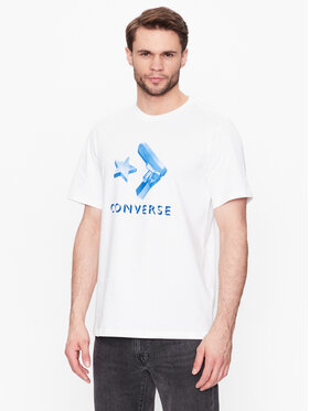 Converse Converse T-shirt Crystallized Star Chevron 10024596-A02 Bianco Standard Fit