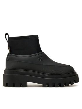 Calvin Klein Jeans Calvin Klein Jeans Guminiai batai Flatform Rainboot Low Mg R YW0YW01560 Juoda