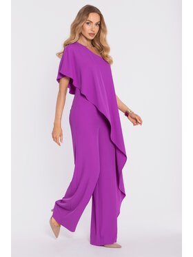 Made of Emotion Made of Emotion Kombinezon M917 Fioletowy Wide Leg