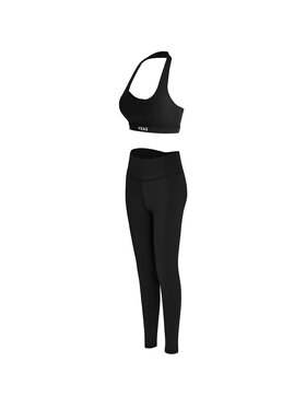 Yeaz Yeaz Komplet top i legginsy MISSION Czarny Slim Fit