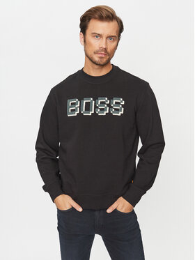 Boss Boss Sweatshirt Weglitchlogo 50499486 Noir Relaxed Fit