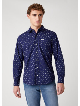 Wrangler Wrangler Camicia LS 1PKT SHIRT Blu Regular Fit