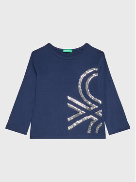 United Colors Of Benetton United Colors Of Benetton Majica 3ATNC108H Tamnoplava Regular Fit